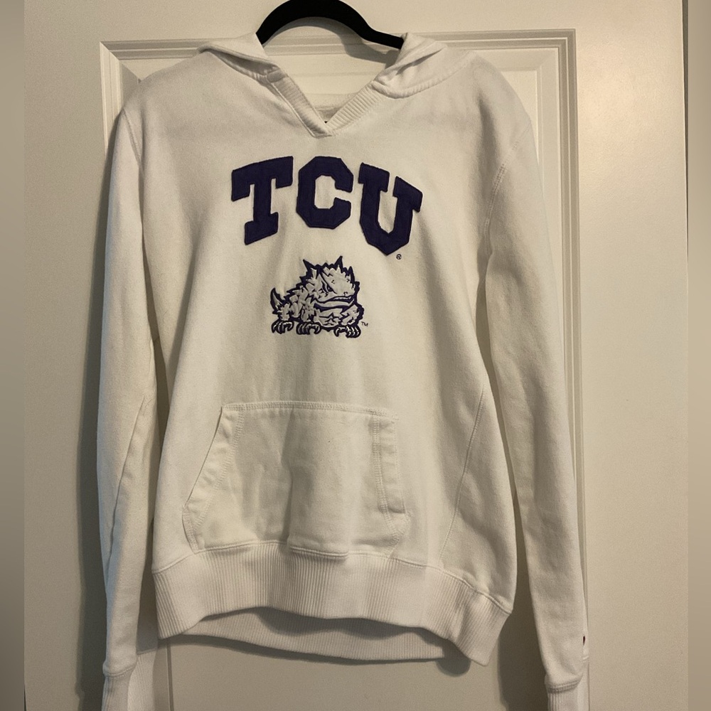 TCU White Classic Hoodie - Women’s fit